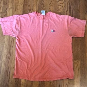VINTAGE Tommy Hilfiger logo salmon shirt